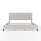 Martha Stewart Britta King Upholstered Platform Bed w/Rounded Headboard, Piped Detailing/Cushioned Siderails, Gray TW-3WDB01-K-GY-MS - alternate 8